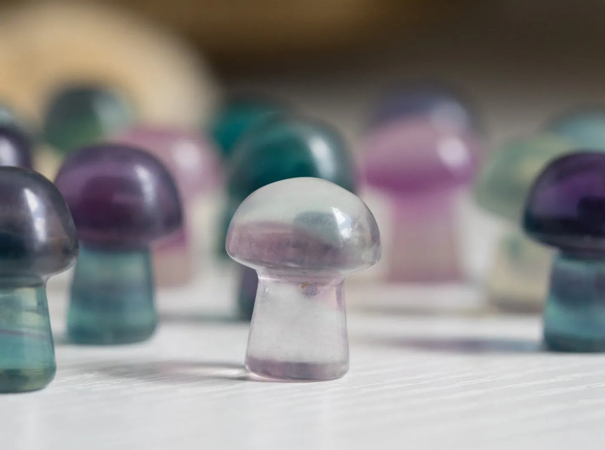 Mini Rainbow Fluorite Mushroom