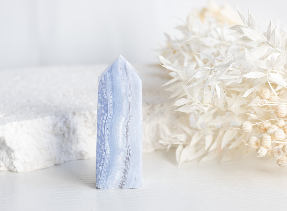 Beautiful Blue Lace Agate Tower