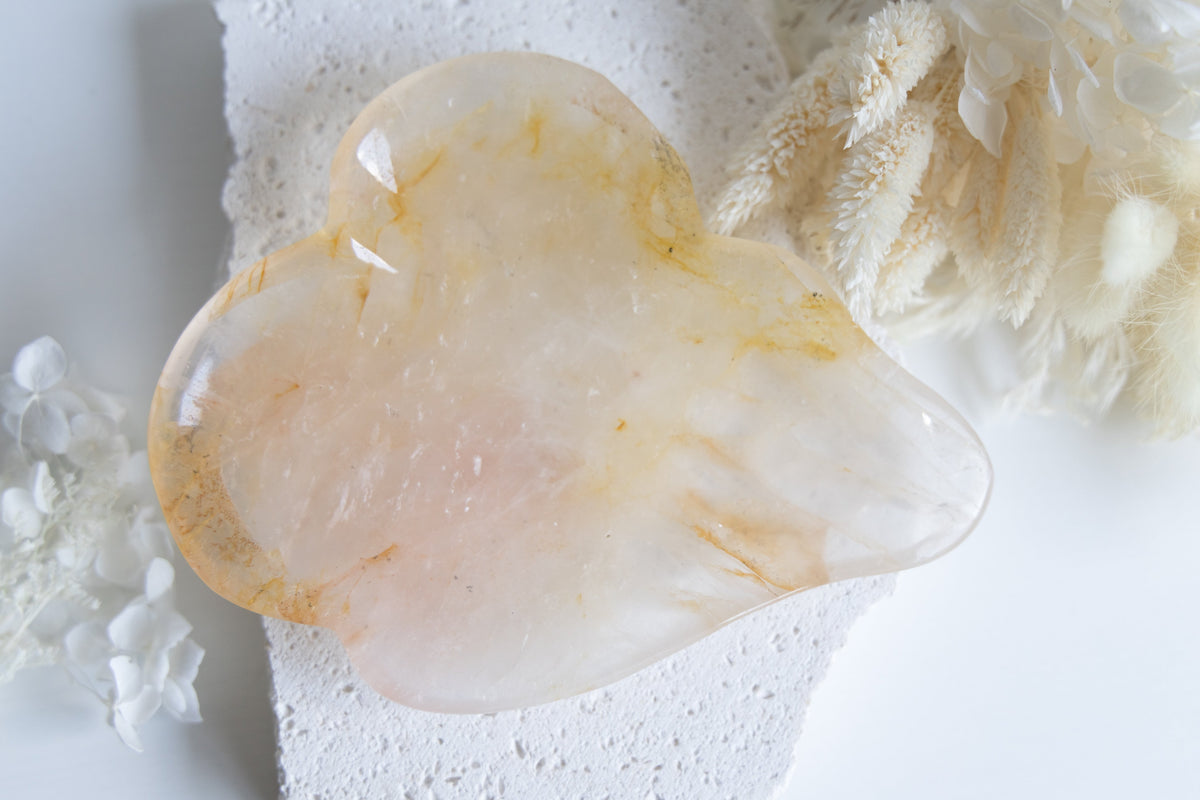 Golden Healer Quartz Crystal Dish