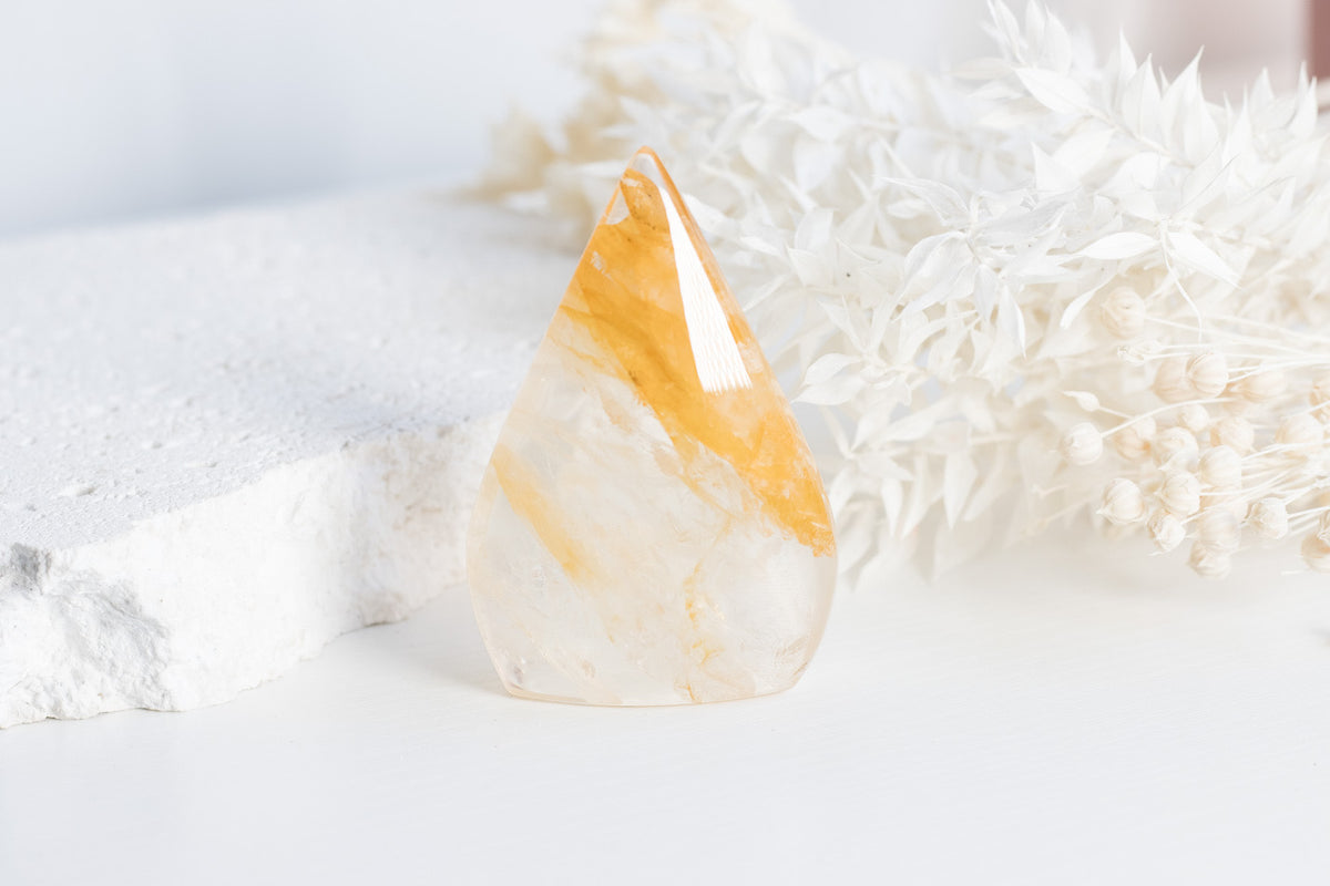 Golden Healer Quartz Flame