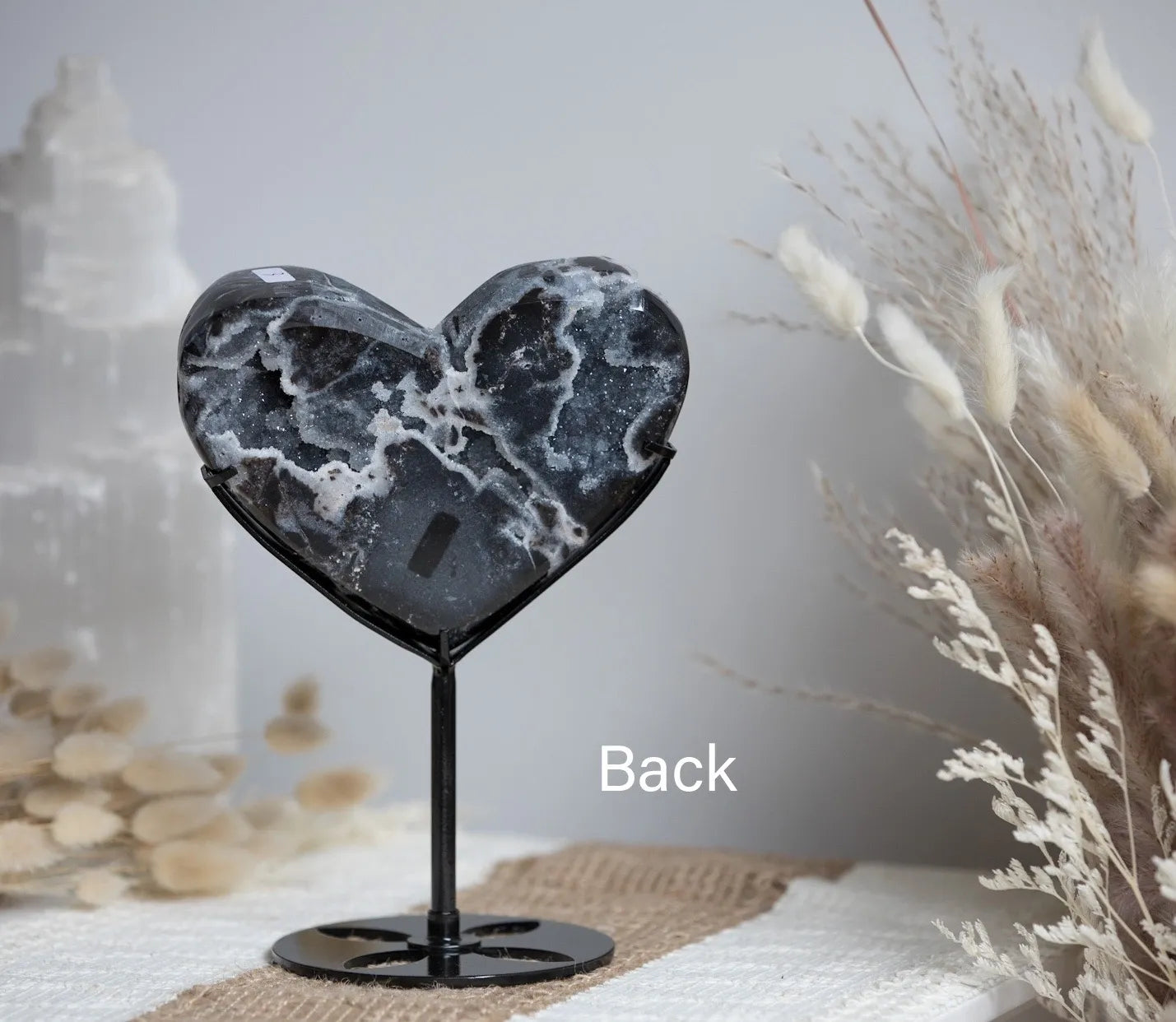 Stunning! Druzy Sphalerite Heart