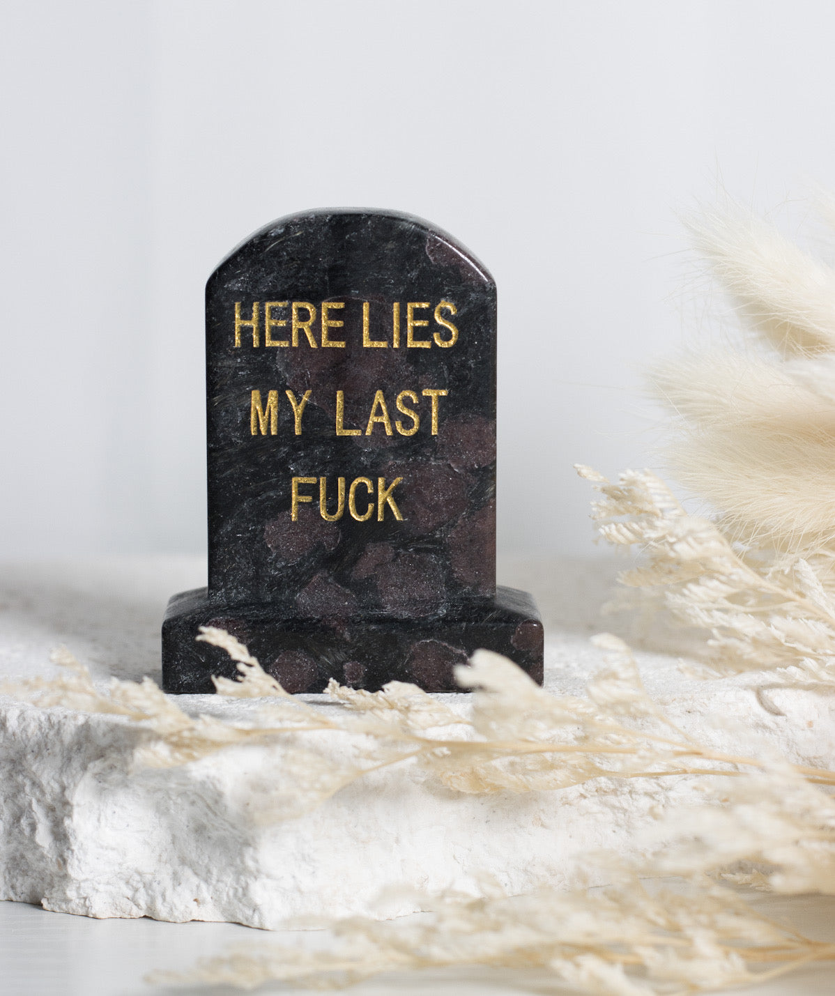 RUBY IN MATRIX “HERE LIES MY LAST F*CK” TOMBSTONE