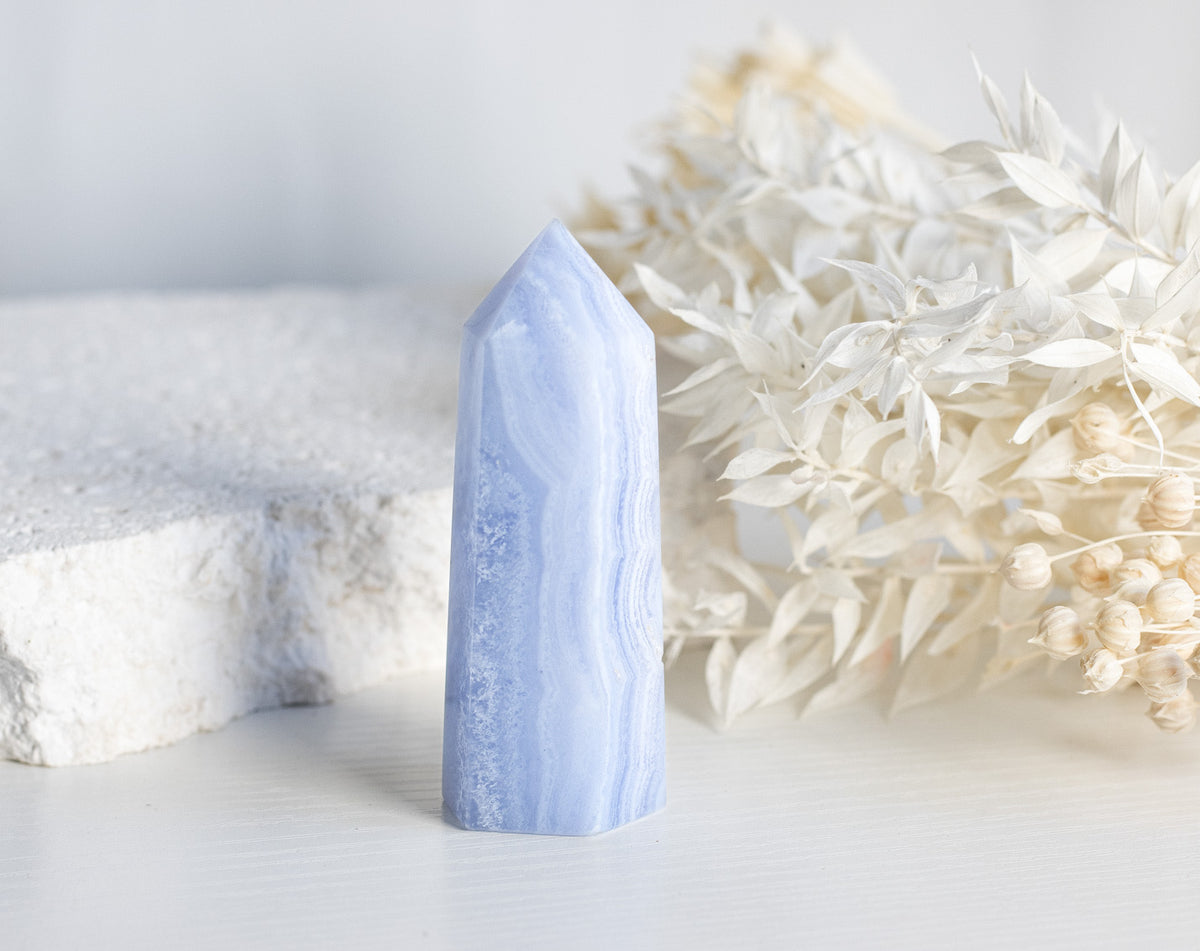 Beautiful Blue Lace Agate Tower