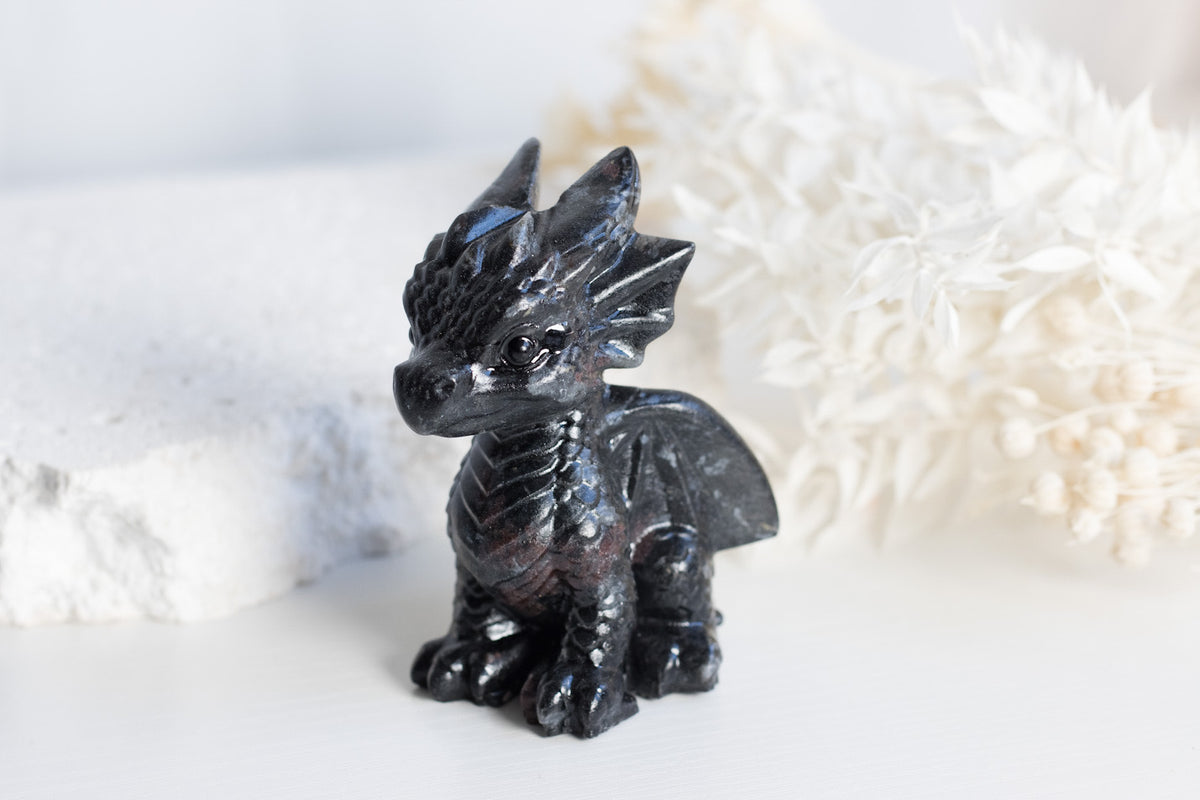 RUBY IN MATRIX DRAGON CARVING
