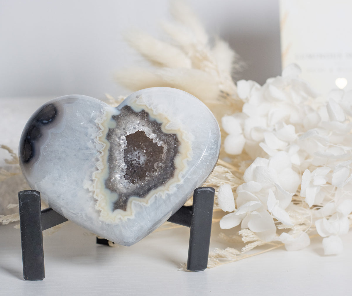 Druzy Agate Heart