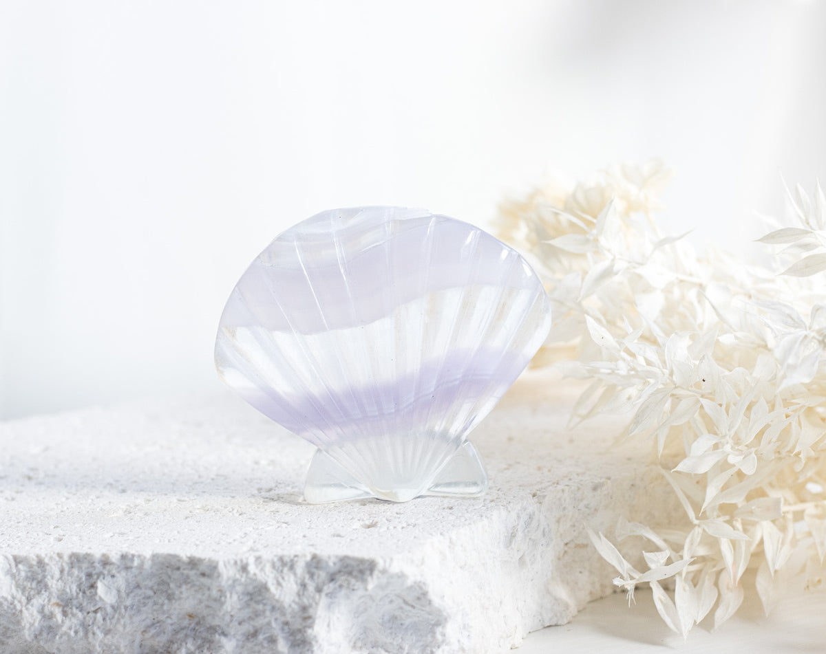 Lavender Fluorite Mermaid Clam