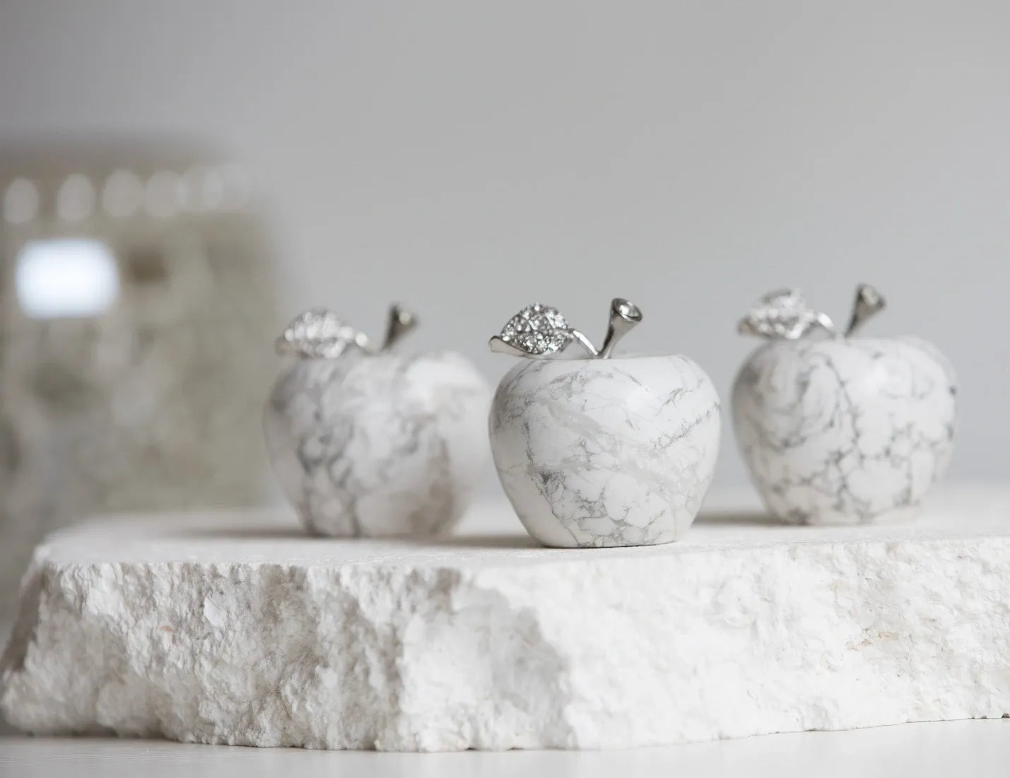 White Howlite Apple