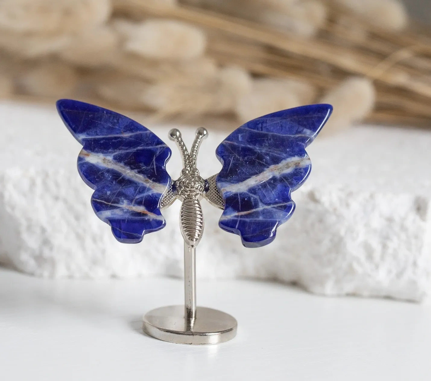 Sodalite mini Butterfly on stand