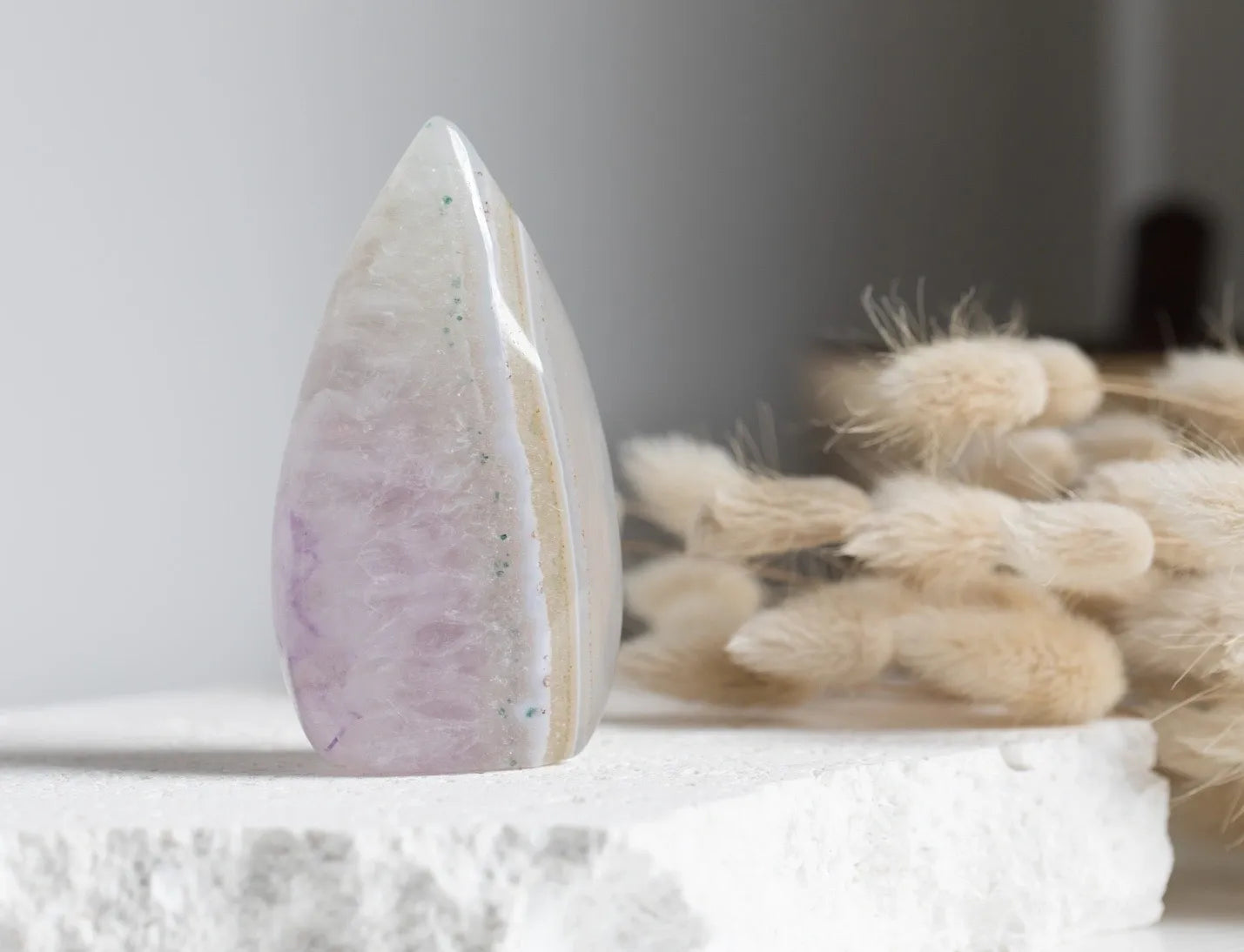 Amethyst & Green Lace Agate Flame