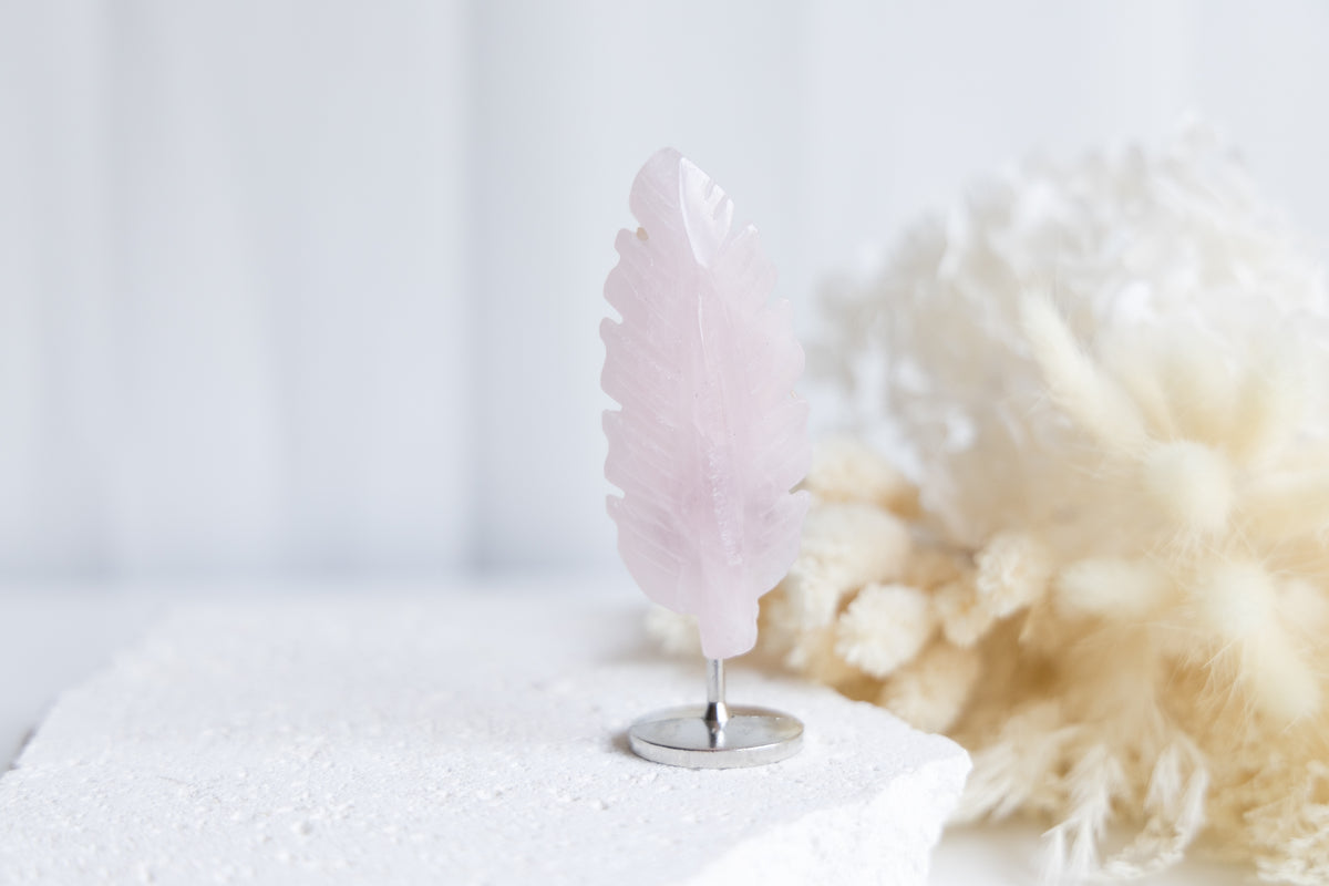 Rose Quartz Feather