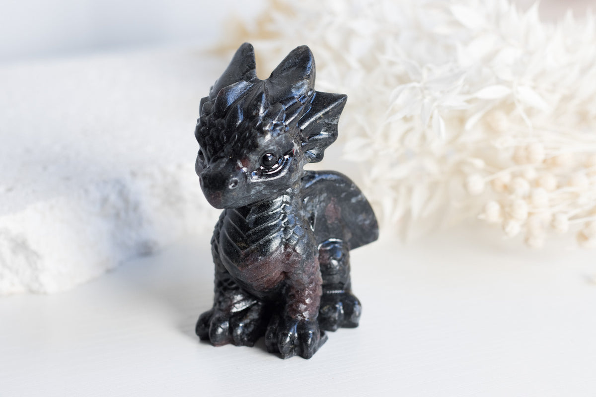 RUBY IN MATRIX DRAGON CARVING
