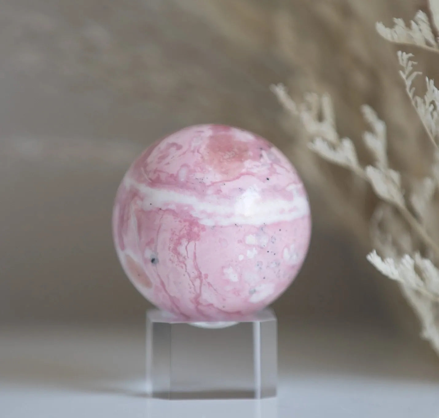 Stunning Rhodonite Sphere