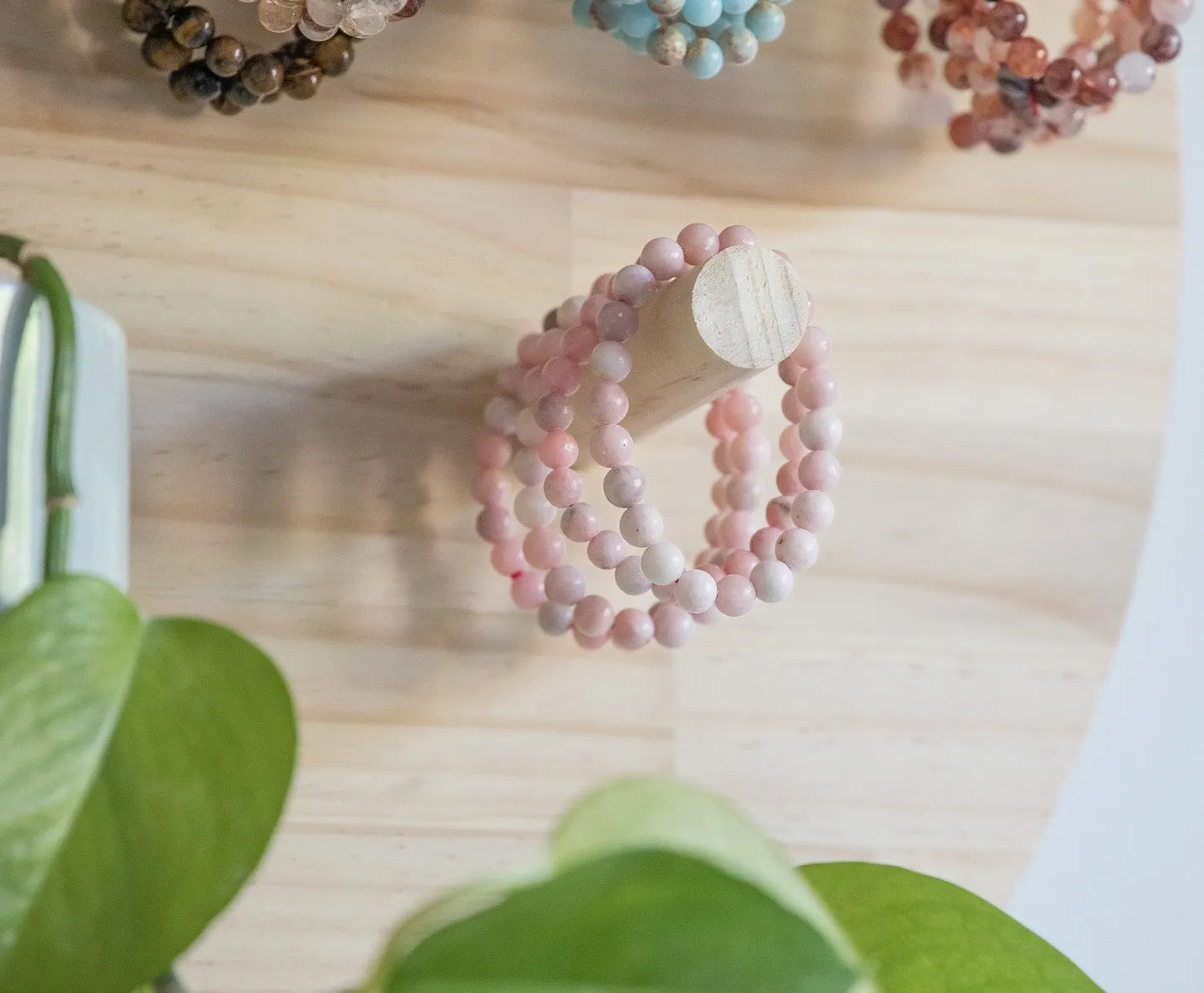 8mm Pink Opal Bracelet