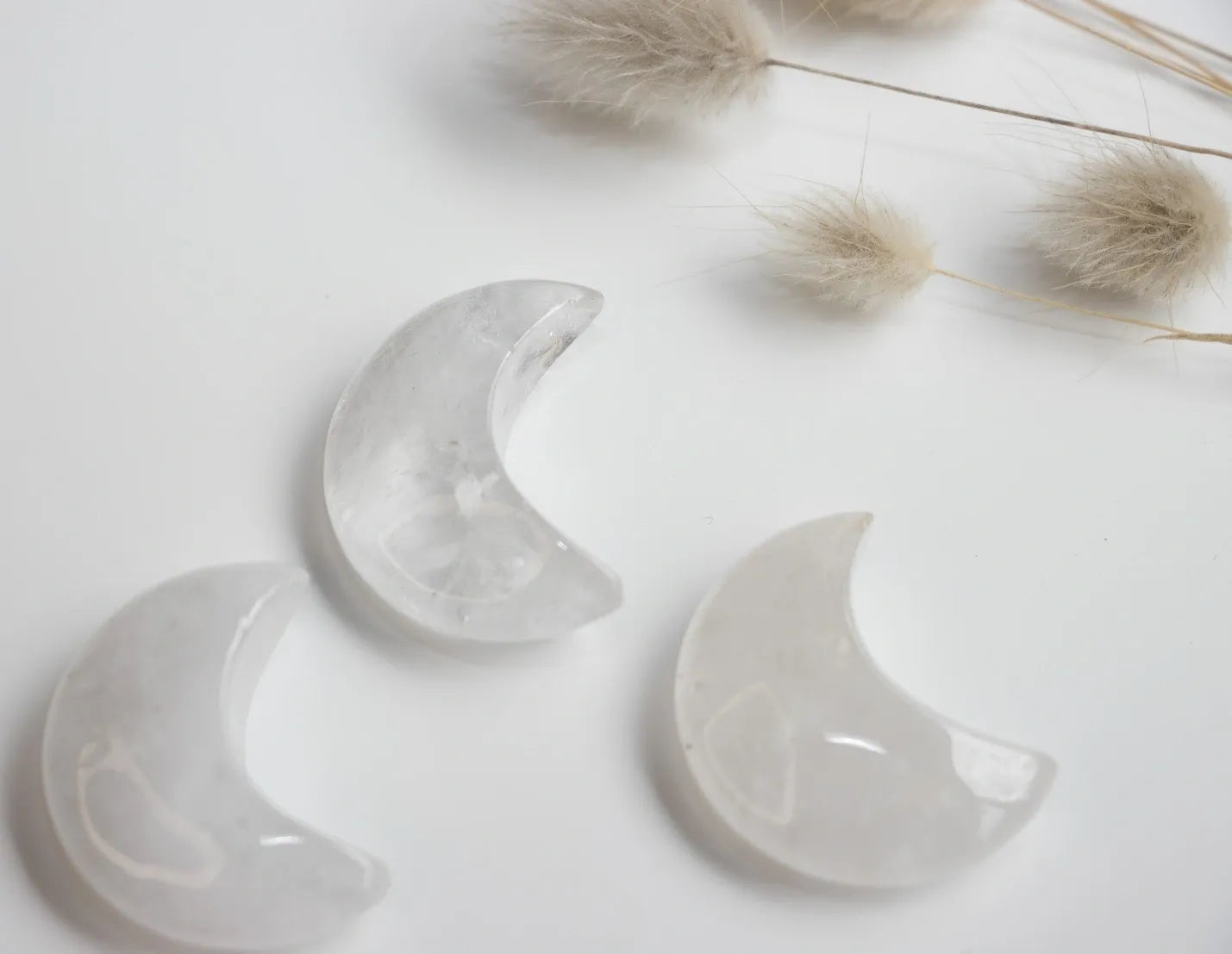 Clear Quartz Mini Moon