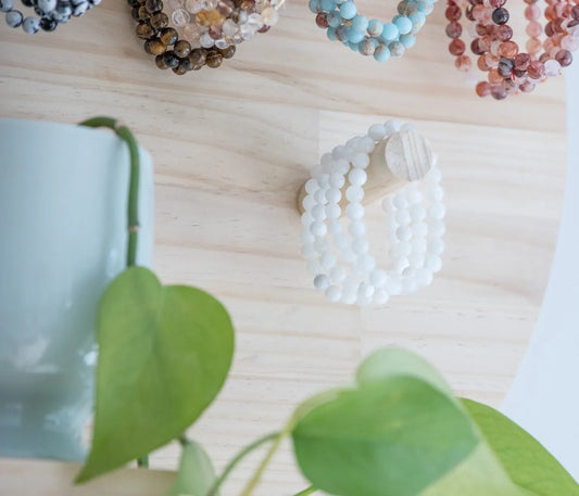 8mm White Moonstone Bracelet