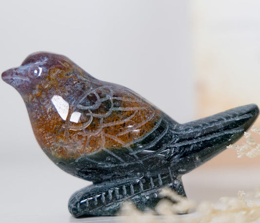 Ocean Jasper Bird Carving