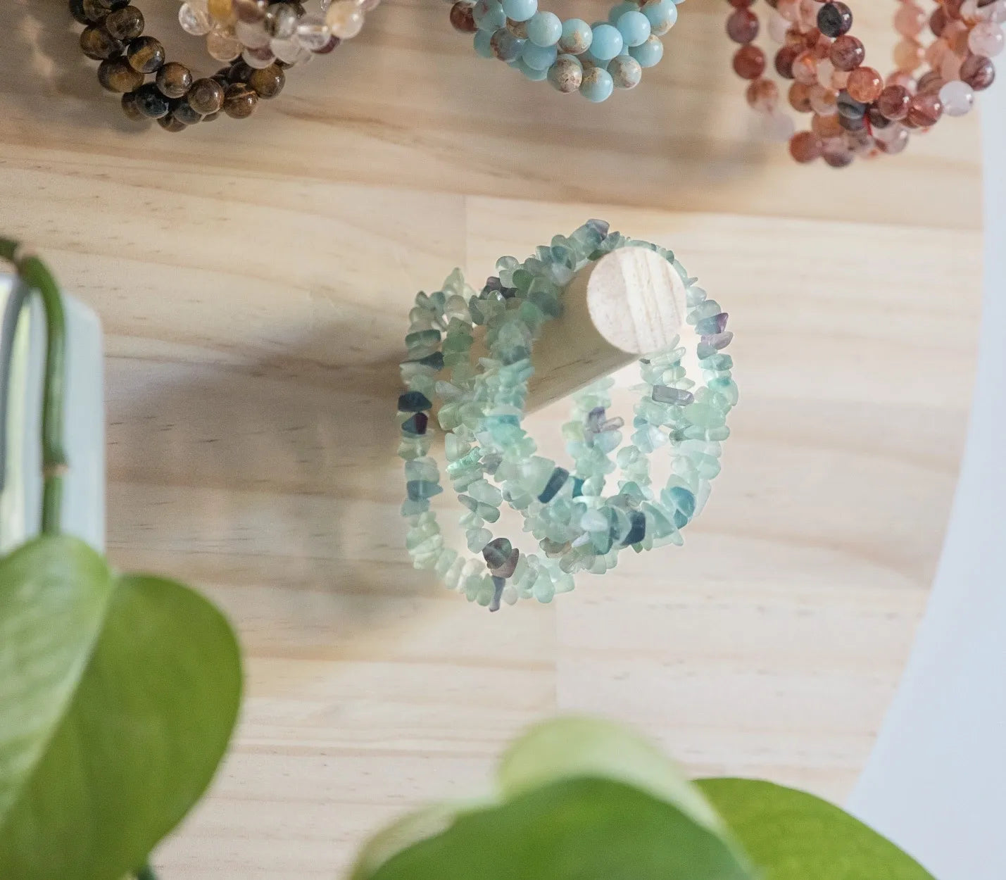 Green Fluorite Chip Bracelet