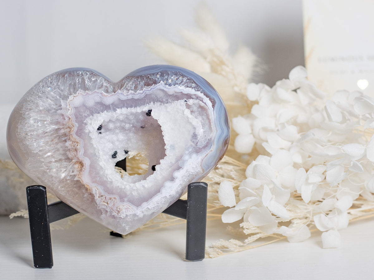 Druzy Agate Heart