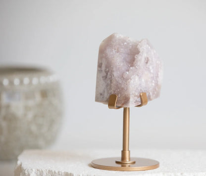 Pink amethyst Freeform on Stand