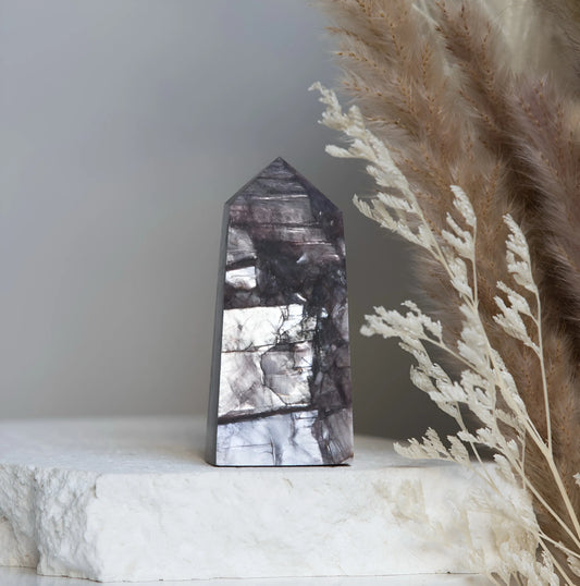 Gemmy Lepidolite tower