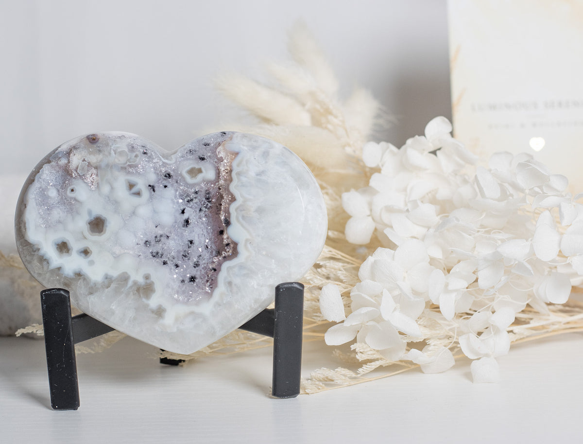 Druzy Agate Heart