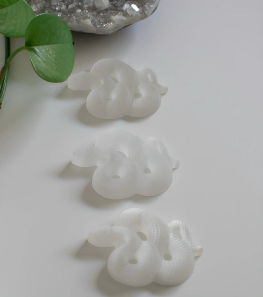 Carved Selenite Snake