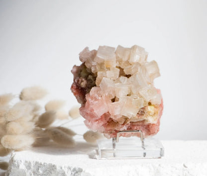 Rare Pink & Green Halite Specimen