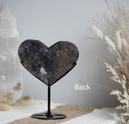 Stunning! Druzy Sphalerite heart