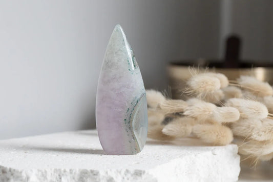 Amethyst & Green Lace Agate Flame