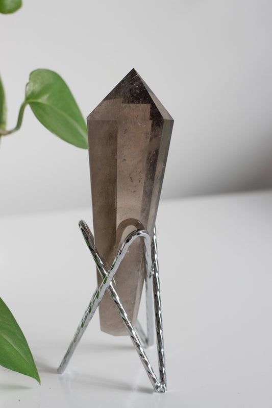 Grounding Smokey Quartz Wand & Stand
