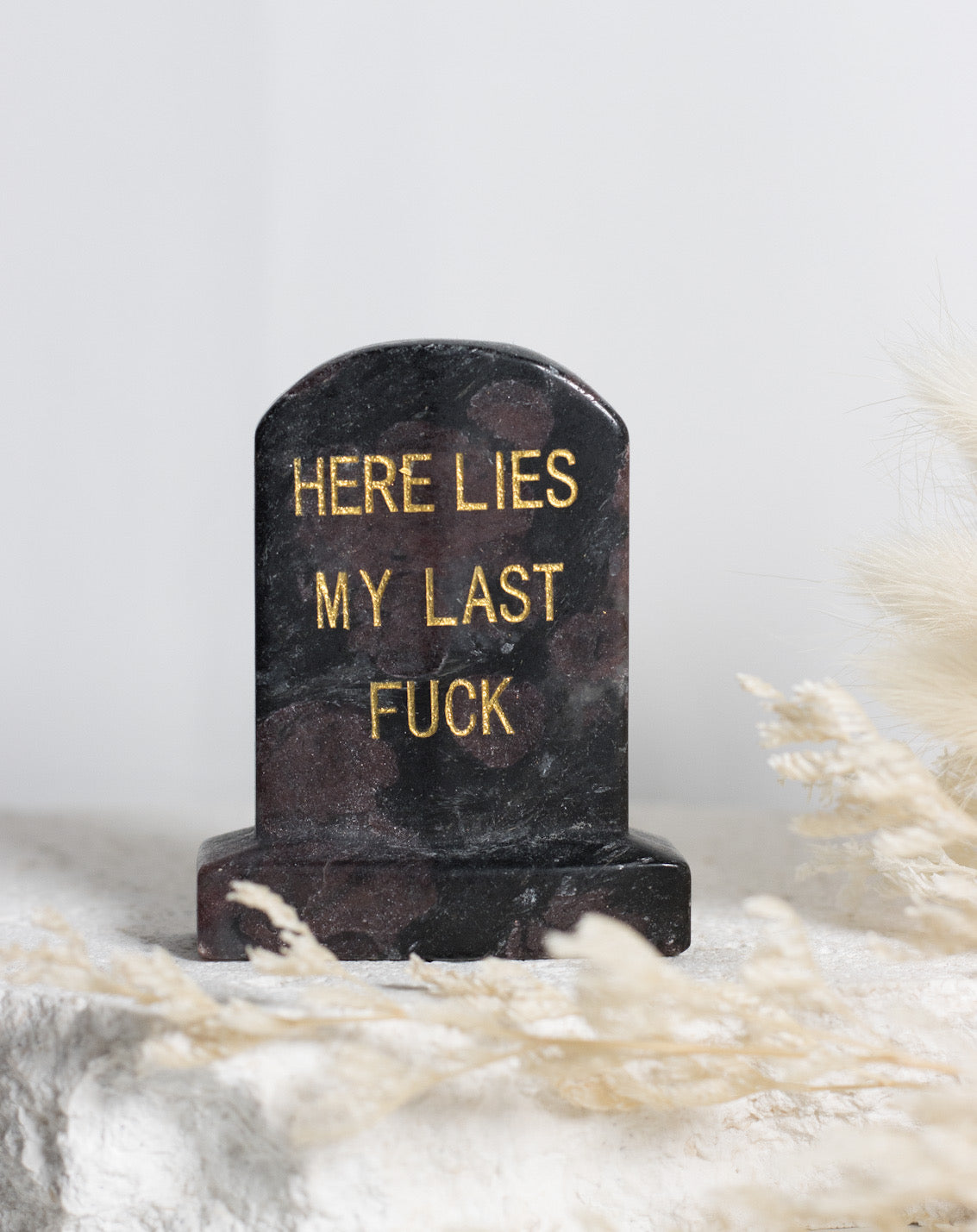 RUBY IN MATRIX “HERE LIES MY LAST F*CK” TOMBSTONE