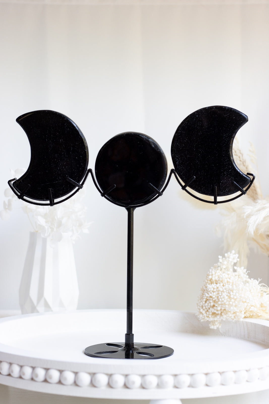 Black Obsidian Triple Moon