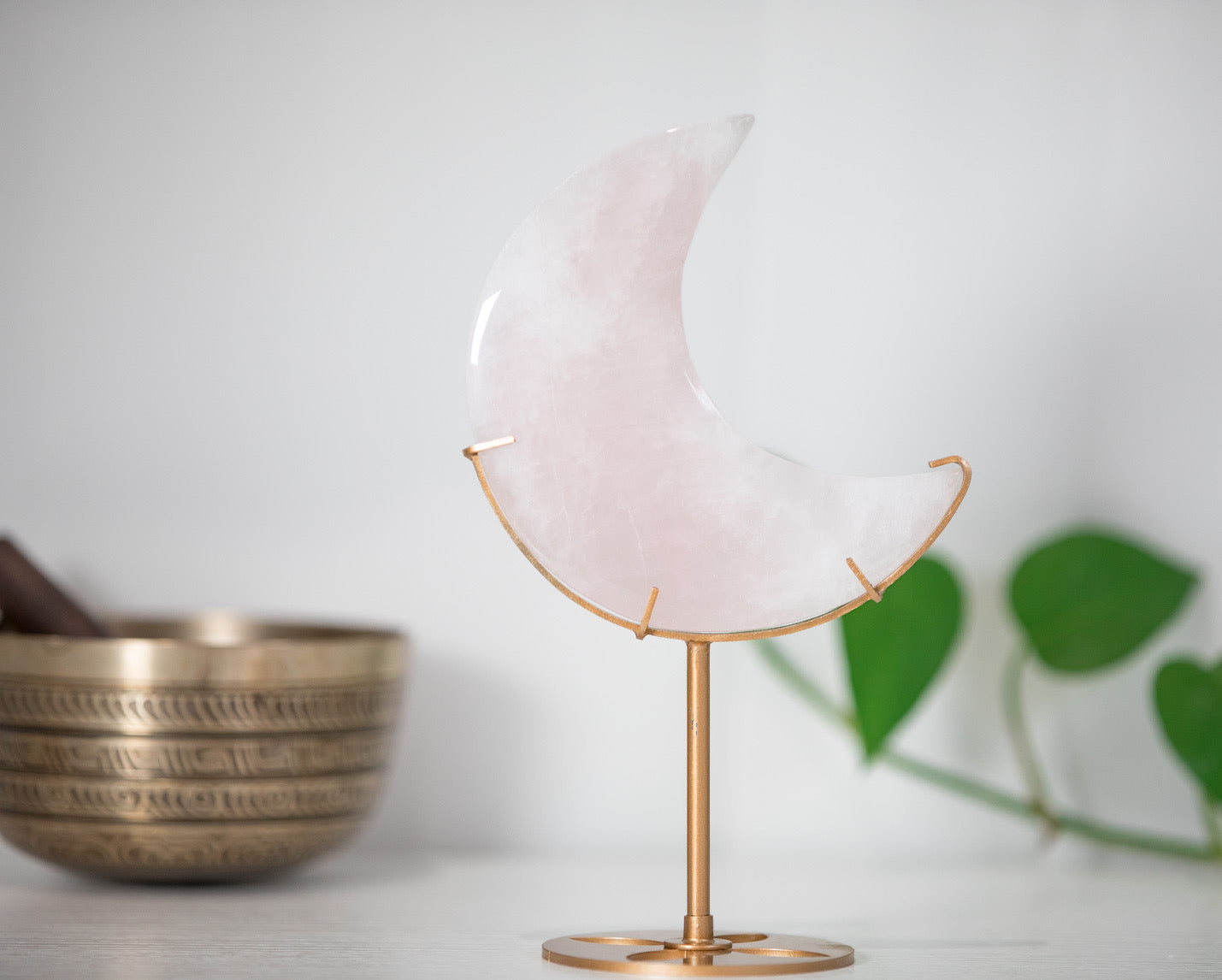 Stunning - Huge Rose Quartz Moon