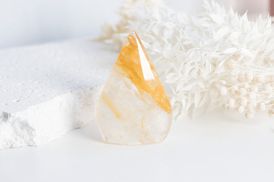 Golden Healer Quartz Flame