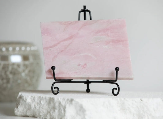 Pink Opal slab & Free stand