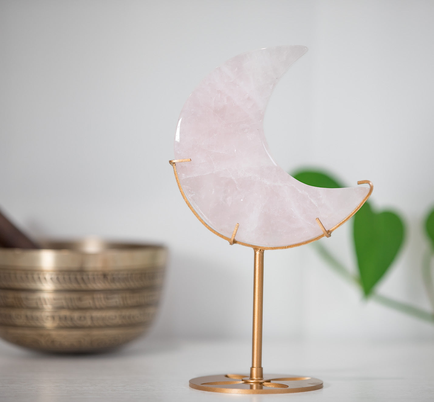 Stunning Rose Quartz Moon