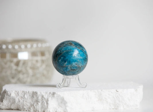 Stunning Blue Apatite Sphere
