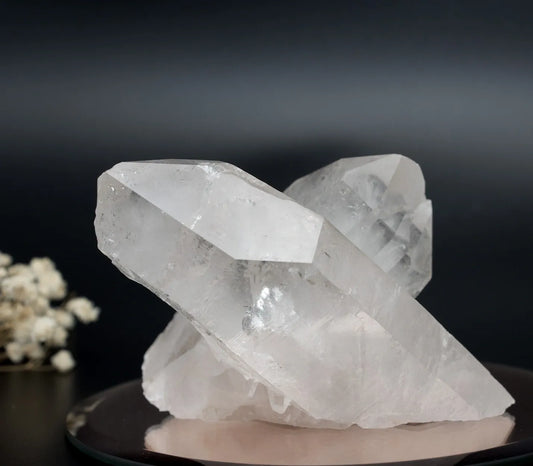 Clear Quartz Cluster (Rainbow Inclusions)