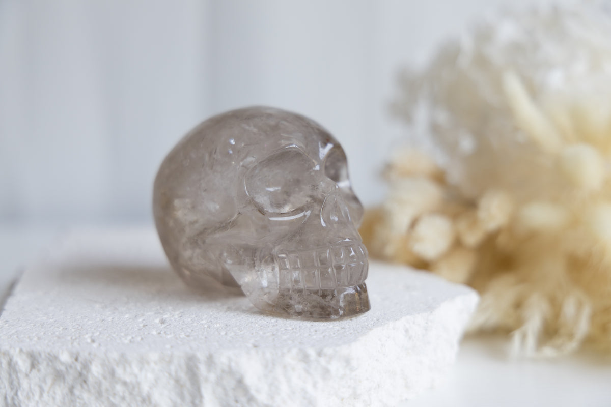 Smokey Quartz Skull