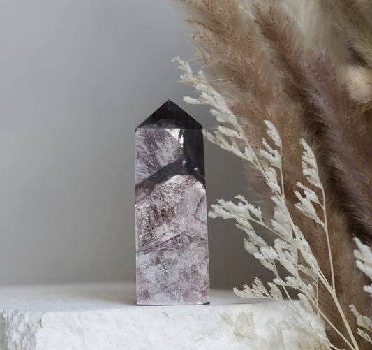 Beautiful Gemmy Lepidolite tower