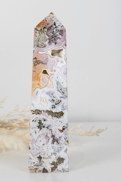 Breathtaking Pink Ocean Jasper Statement