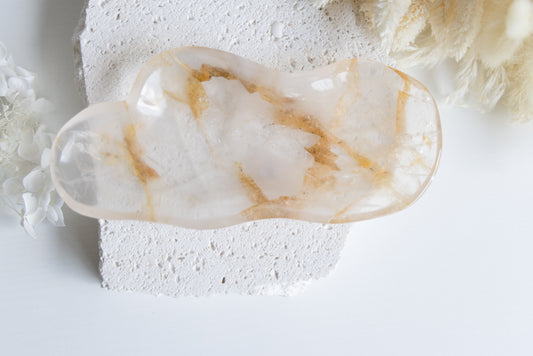 Golden Healer Quartz Crystal Dish