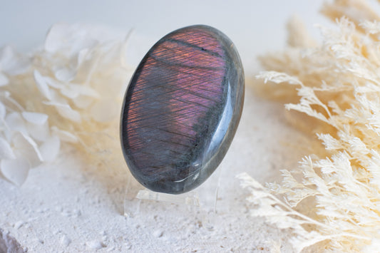 Flashy Labradorite Palm Stone