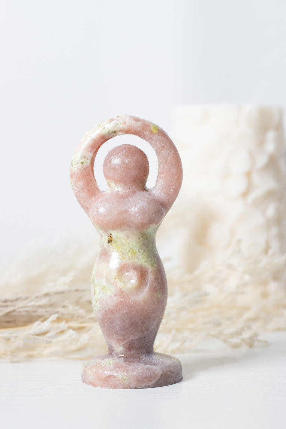 Divine Feminine Pink Agate Goddess