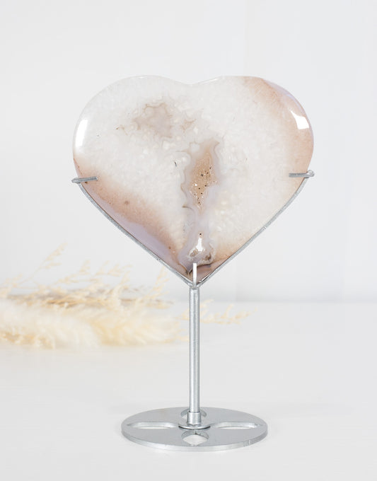 Elegant Druzy Agate Heart