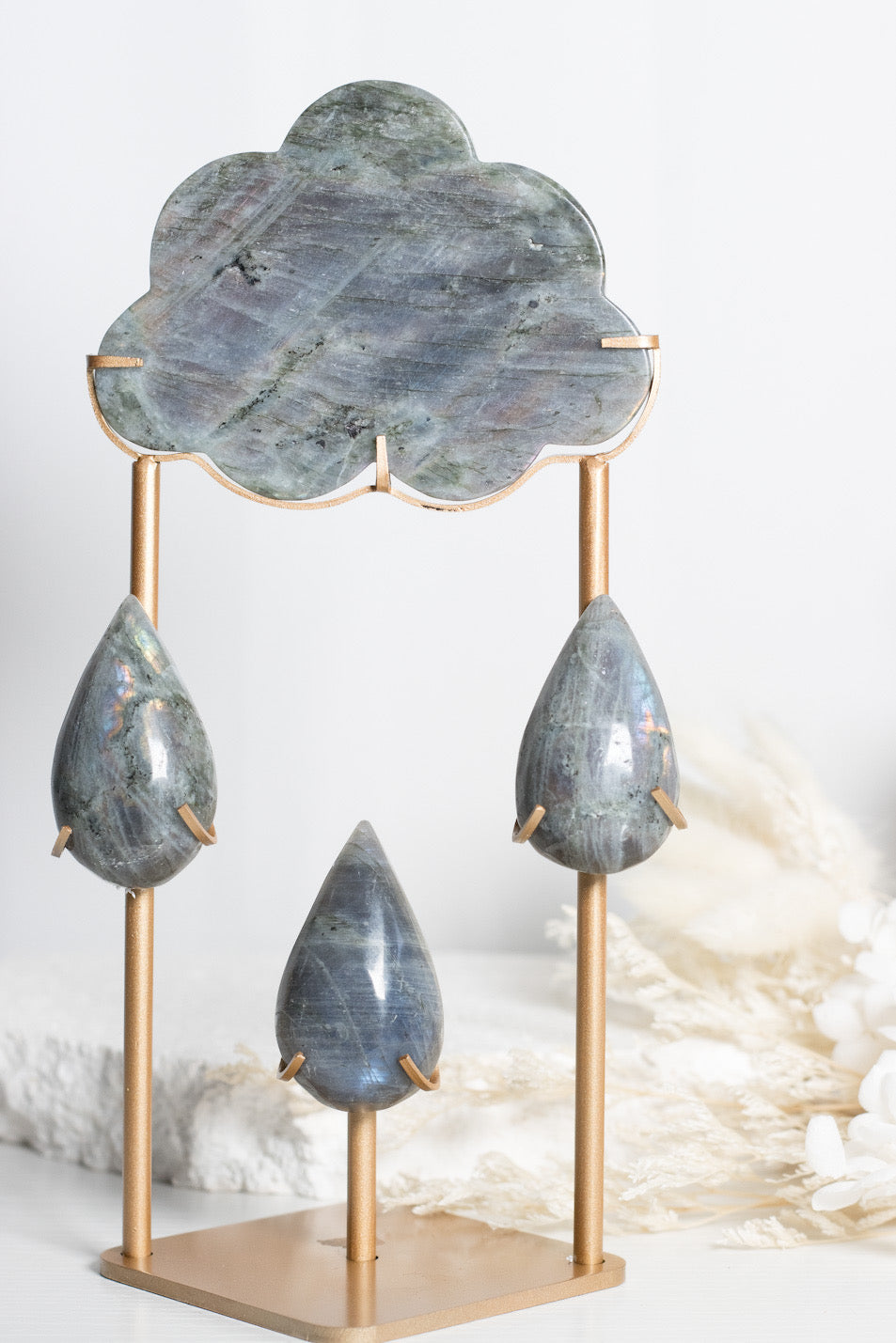 Labradorite Cloud & Raindrops