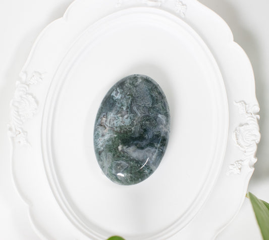 Green Moss Agate Palmstone