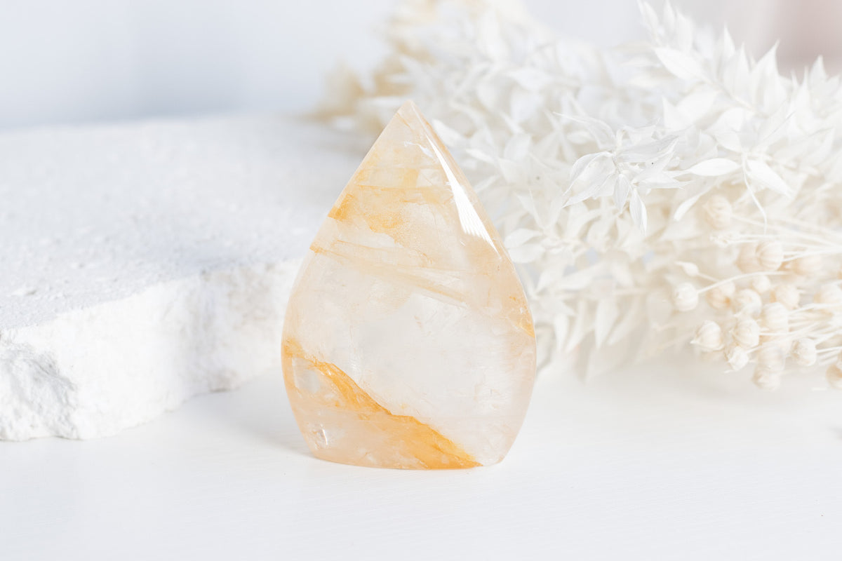 Golden Healer Quartz Flame