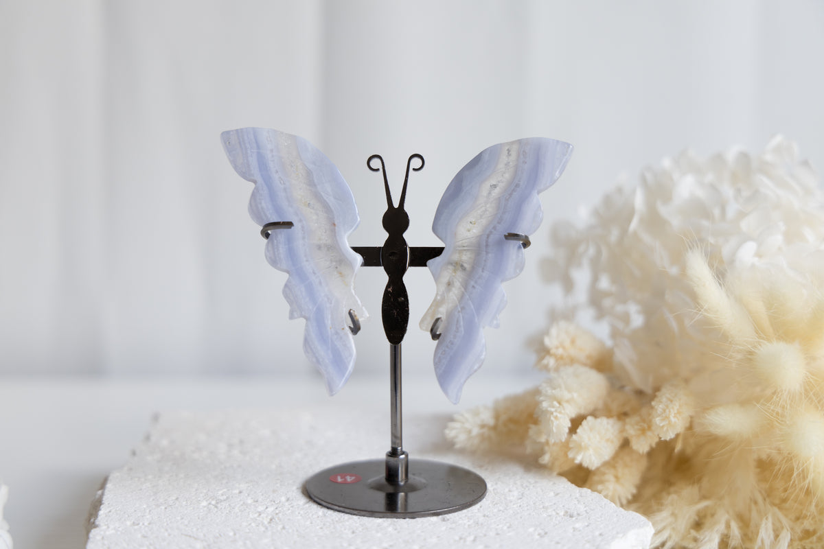 Blue Lace Agate Butterfly