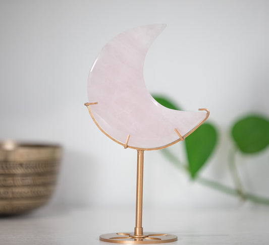 Large Rose Quartz Moon
